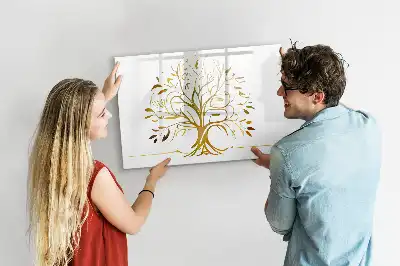 Tableau magnétique pour dessiner modèle arbre doré