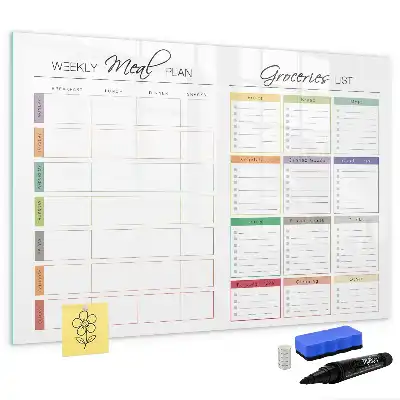 Tableau magnétique à dessiner menu hebdomadaire