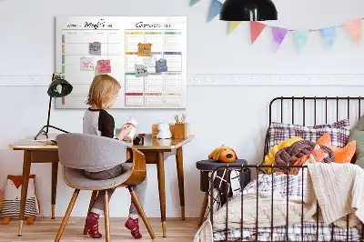 Tableau magnétique à dessiner menu hebdomadaire