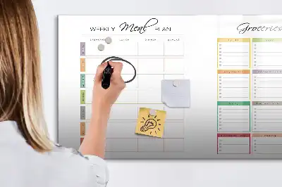 Tableau magnétique à dessiner menu hebdomadaire