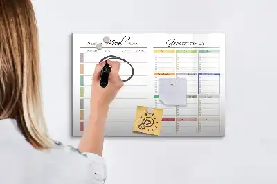 Tableau magnétique à dessiner menu hebdomadaire