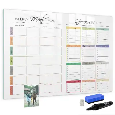 Tableau magnétique à dessiner menu hebdomadaire