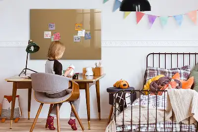Tableau magnétique à dessiner de couleur beige foncé