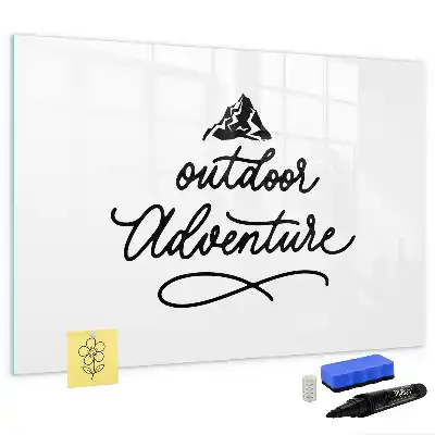 Tableau magnétique pour dessiner thème aventure en plein air