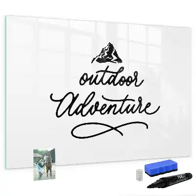 Tableau magnétique pour dessiner thème aventure en plein air