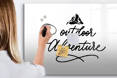 Tableau magnétique pour dessiner thème aventure en plein air