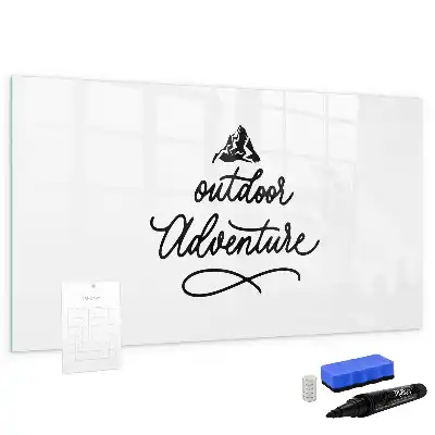 Tableau magnétique pour dessiner thème aventure en plein air