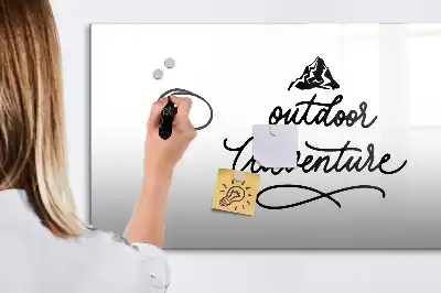 Tableau magnétique pour dessiner thème aventure en plein air