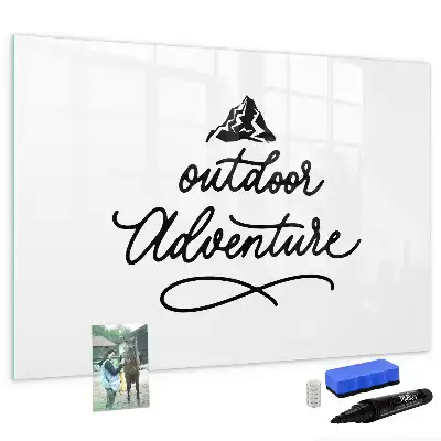 Tableau magnétique pour dessiner thème aventure en plein air