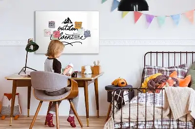 Tableau magnétique pour dessiner thème aventure en plein air