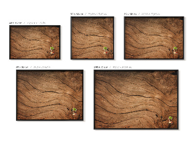 Tableau magnétique avec cadre noir Texture bois craquelée