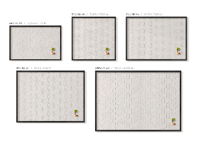 Tableau magnétique avec cadre noir Motif linéaire régulier