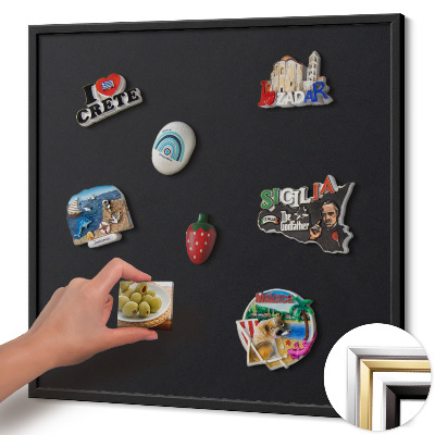 Tableau magnétique avec cadre noir Couleur noire
