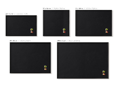 Tableau magnétique avec cadre noir Couleur noire