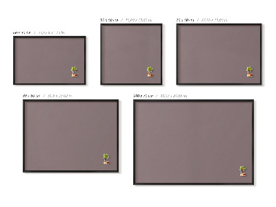 Tableau magnétique avec cadre noir Couleur marron clair