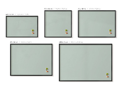 Tableau magnétique avec cadre noir Couleur aigue-marine