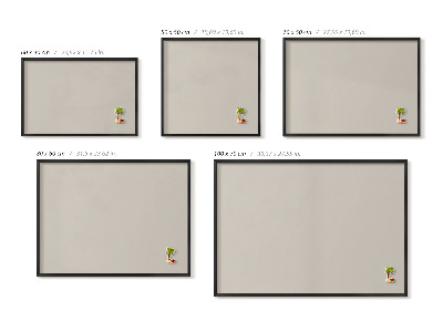 Tableau magnétique avec cadre noir Couleur crème