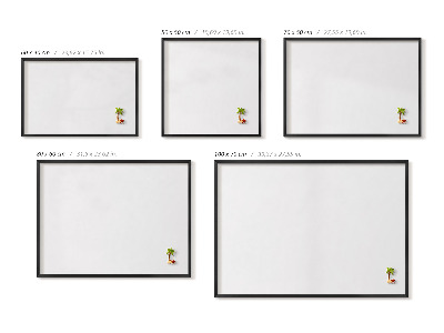 Tableau magnétique avec cadre noir Couleur blanche