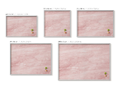 Tableau magnétique avec cadre argenté Texture pastel de roche