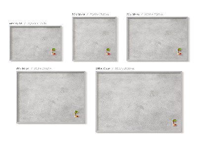 Tableau magnétique avec cadre argenté Texture de mur en béton