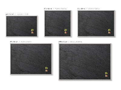 Tableau magnétique avec cadre argenté Texture de mur en pierre