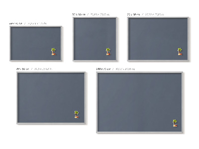 Tableau magnétique avec cadre argenté Couleur gris froid