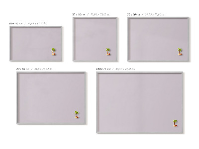 Tableau magnétique avec cadre argenté Couleur lilas