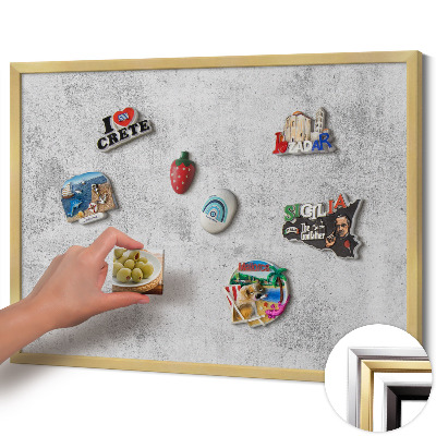 Tableau magnétique avec cadre doré Texture de béton usée