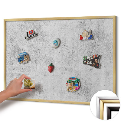 Tableau magnétique avec cadre doré Texture de béton usée