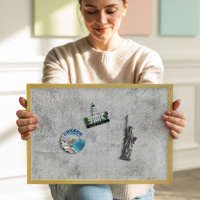 Tableau magnétique avec cadre doré Texture de béton usée