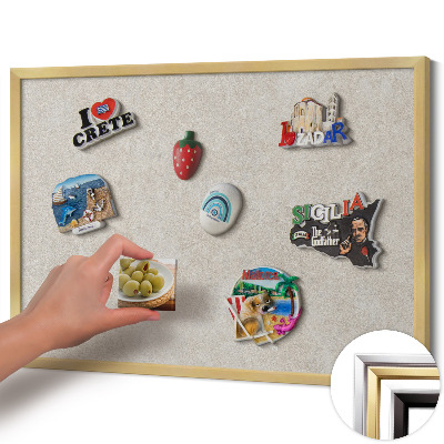 Tableau magnétique avec cadre doré Texture subtile du grès