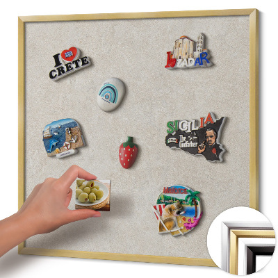 Tableau magnétique avec cadre doré Texture subtile du grès