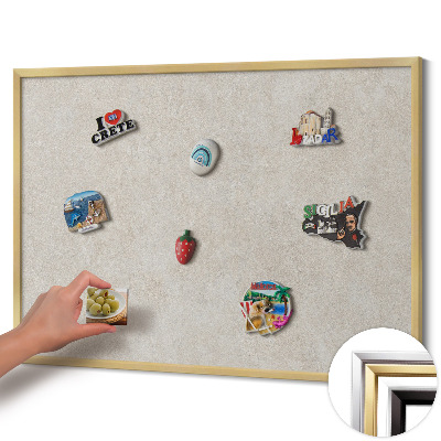 Tableau magnétique avec cadre doré Texture subtile du grès