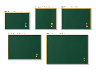 Tableau magnétique avec cadre doré Couleur vert foncé