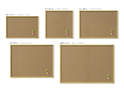 Tableau magnétique avec cadre doré Couleur jaune foncé