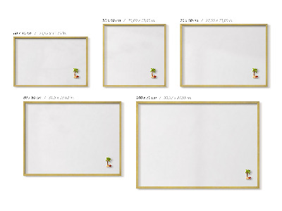 Tableau magnétique avec cadre doré Couleur blanche