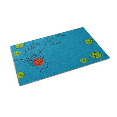 Tapis entrée intérieur Fish de carpe koi