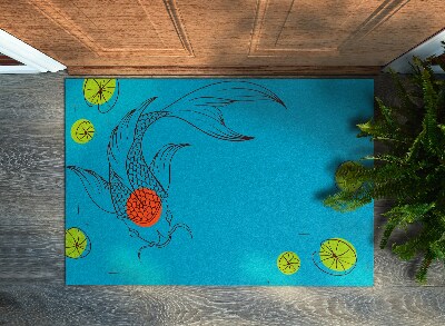 Tapis entrée intérieur Fish de carpe koi