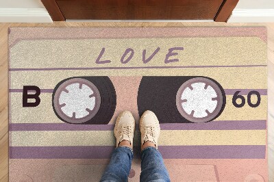 Tapis entrée Cassette d'amour rétro