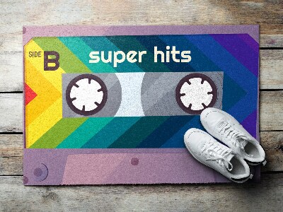 Tapis entrée Retro Cassette Rainbow Super Hits