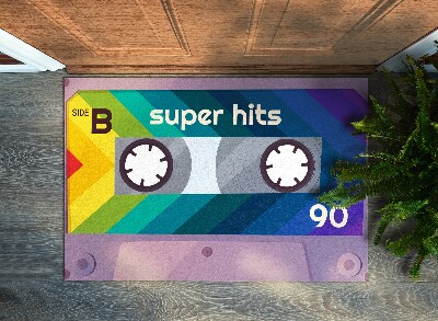 Tapis entrée Retro Cassette Rainbow Super Hits