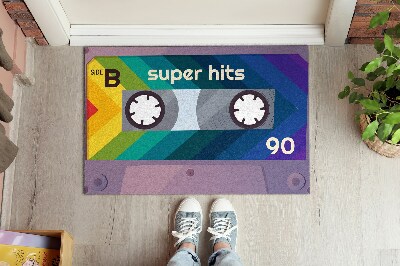 Tapis entrée Retro Cassette Rainbow Super Hits