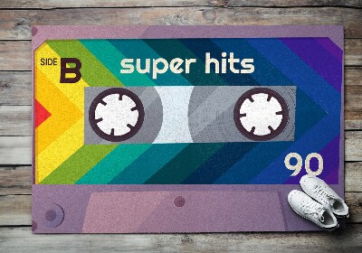 Tapis entrée Retro Cassette Rainbow Super Hits