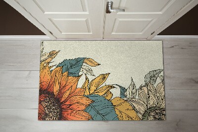 Tapis d'entrée intérieur Fleur de tournesol