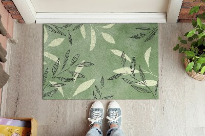 Tapis d'entrée Feuilles aquarelles