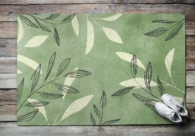 Tapis d'entrée Feuilles aquarelles