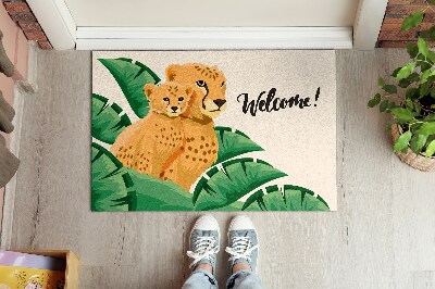 Paillasson Welcome léopard