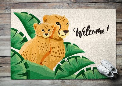 Paillasson Welcome léopard