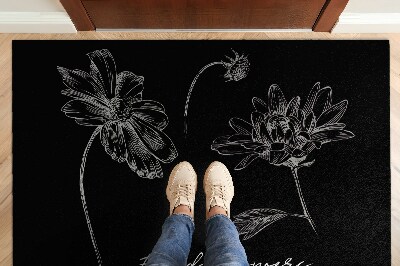 Tapis entrée intérieur Fleur de camomille