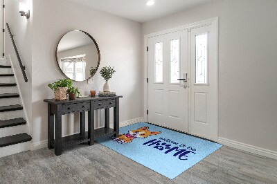 Tapis d'entrée Welcome to our home Chien